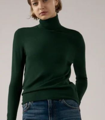 Sweater De Malha Com Gola Subida